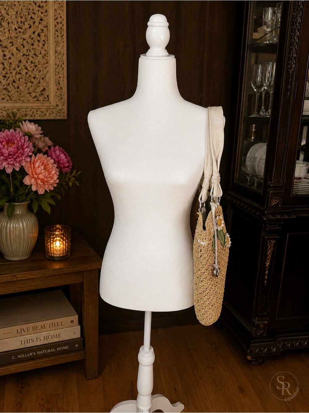 Brighton Madagascar Daisy Raffia Straw Shoulder Bag Purse Floral Details - Picture 2 of 13